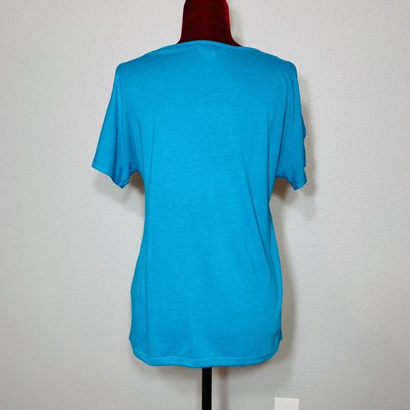 Westport 1962 Blue embellished cold shoulder top - Picture 2 of 5